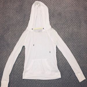 White thin hoodie